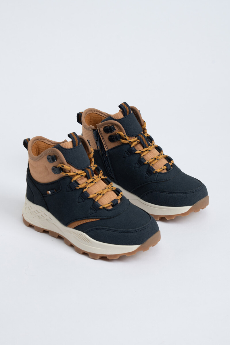 Bota leñadora cordones - Azul 