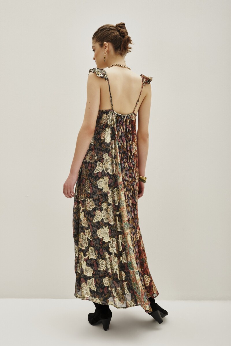 Vestido Boho Jacquard Mix Multicolor