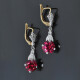 Caravanas antiguas en oro 18k con piedras de color Caravanas antiguas en oro 18k con piedras de color