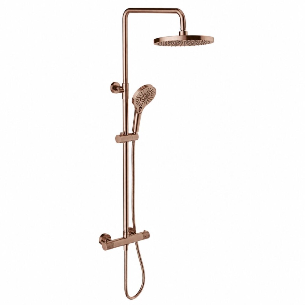 Barral de ducha exterior termostático Signature bronce cepillado Barral De Ducha Exterior Termostático Signature Bronce Cepillado