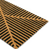 ALFOMBRA COCO RECT NATURAL C/DET RAYAS 60X90CM Unica