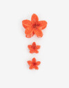 Broches Sets Flores Set De Broches Flores - Naranja Medio