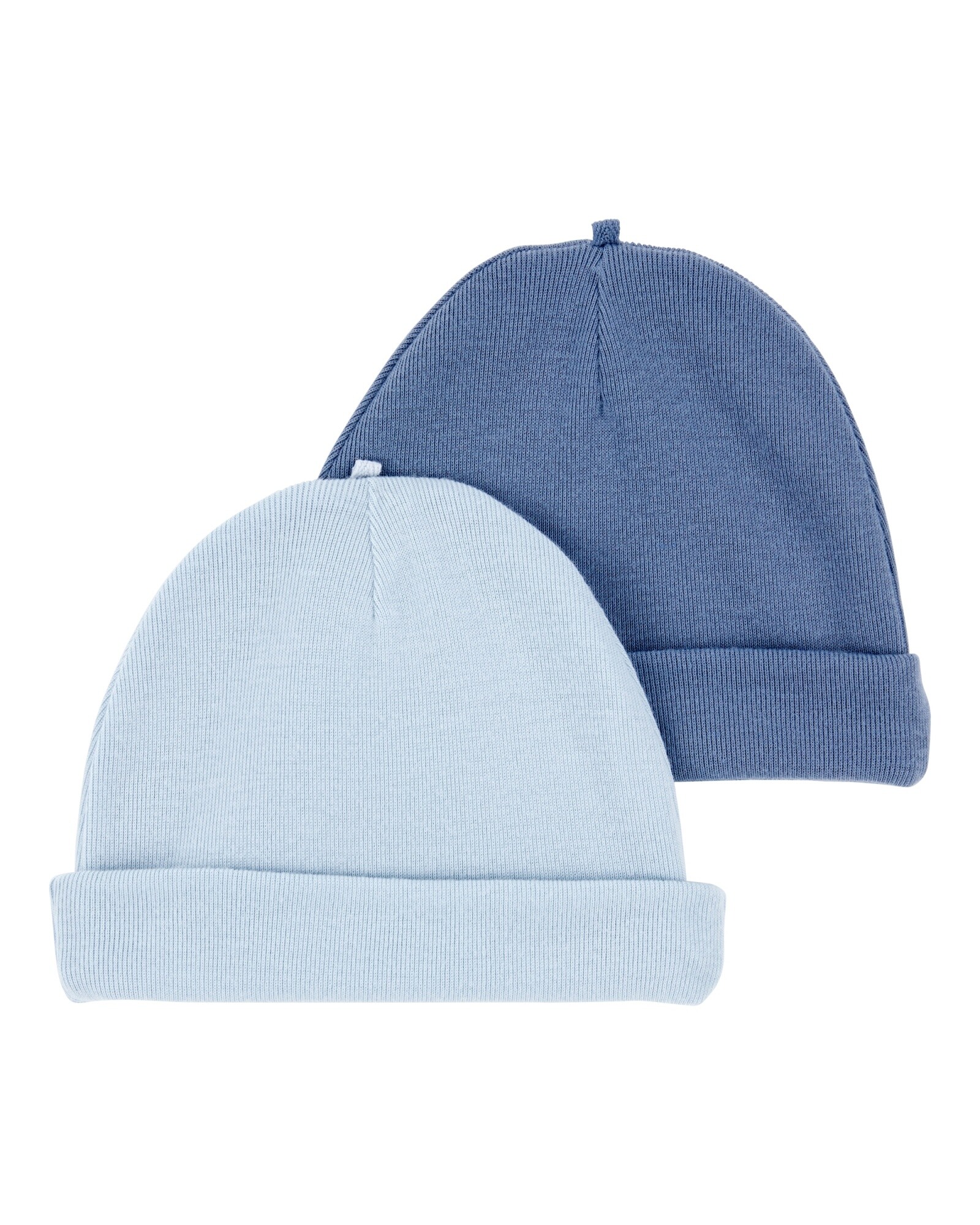 Pack dos gorros de poliéster, azules Sin color