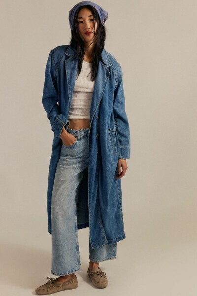 MONIQUE INDIGO DUSTER Azul