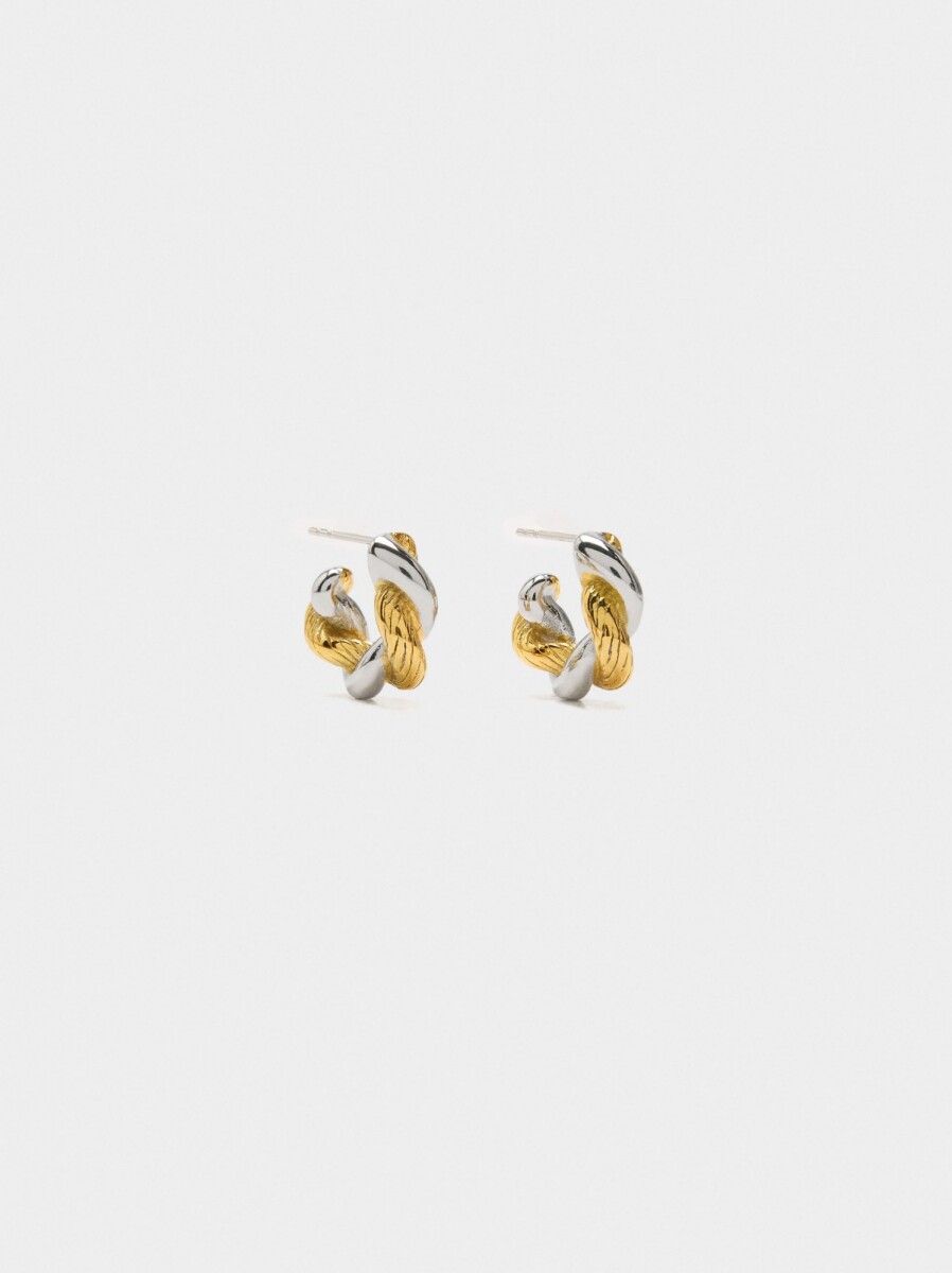 Aros Trenzados - Acero Inoxidable - bicolor 
