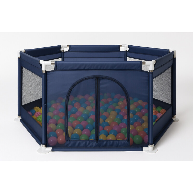 Corral Para Bebe Hexagonal c/pelotas Azul Azul