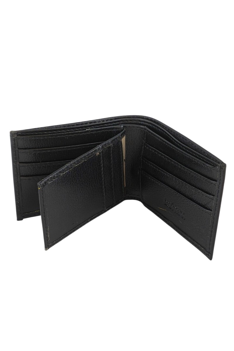 Billetera doble tarjetero con volante Negro