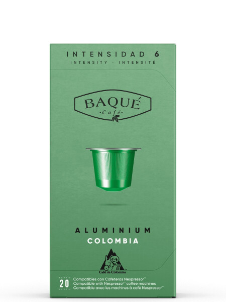 2X1 Café Baqué Aluminum Colombia 20 cápsulas 2X1 Café Baqué Aluminum Colombia 20 cápsulas