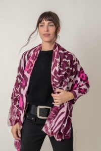 PAÑUELO MULTI PRINT Fucsia