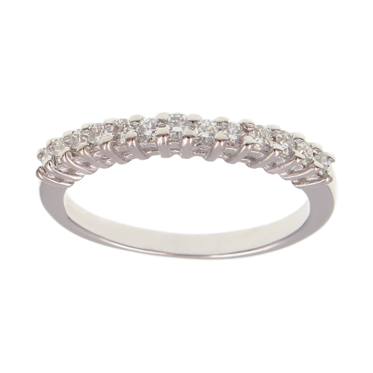 Anillo medio sin fin en oro blanco 18k con Brillantes N8800W 