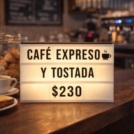 Pizarra luz LED 95 caractereres BLANCO