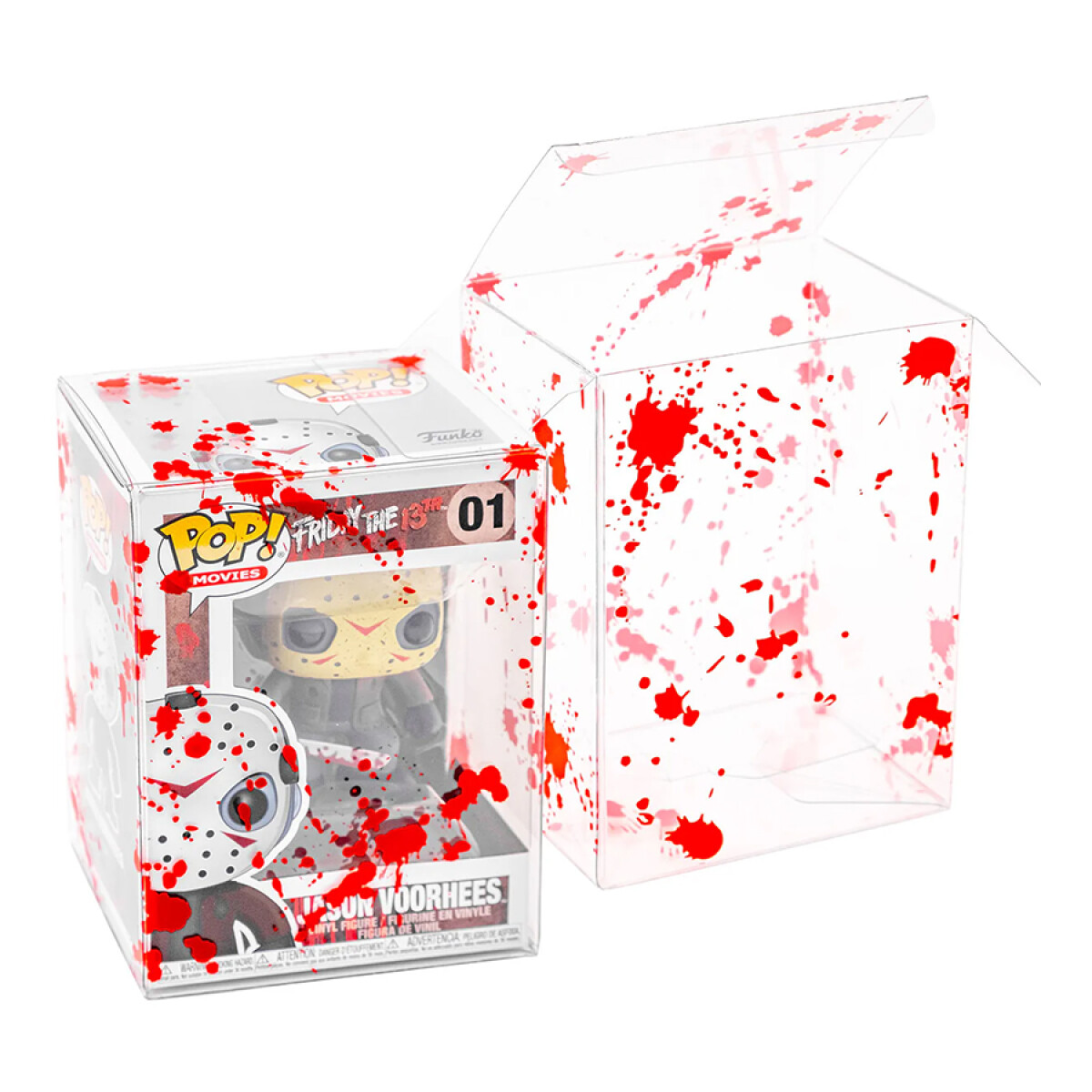 Protectores para Funko Pop - Pack x10 - Salpicadura de sangre - 0,40mm *No incluye funko* 