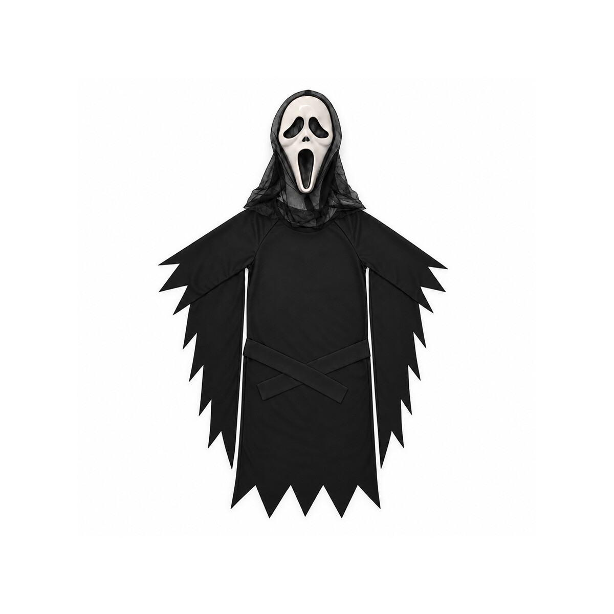 Disfraz Capa y Máscara de Scream Infantil - Negro 