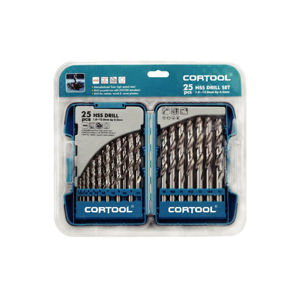 Juego de mechas cromadas HSS 25 piezas (1 a 13mm) CT5296
