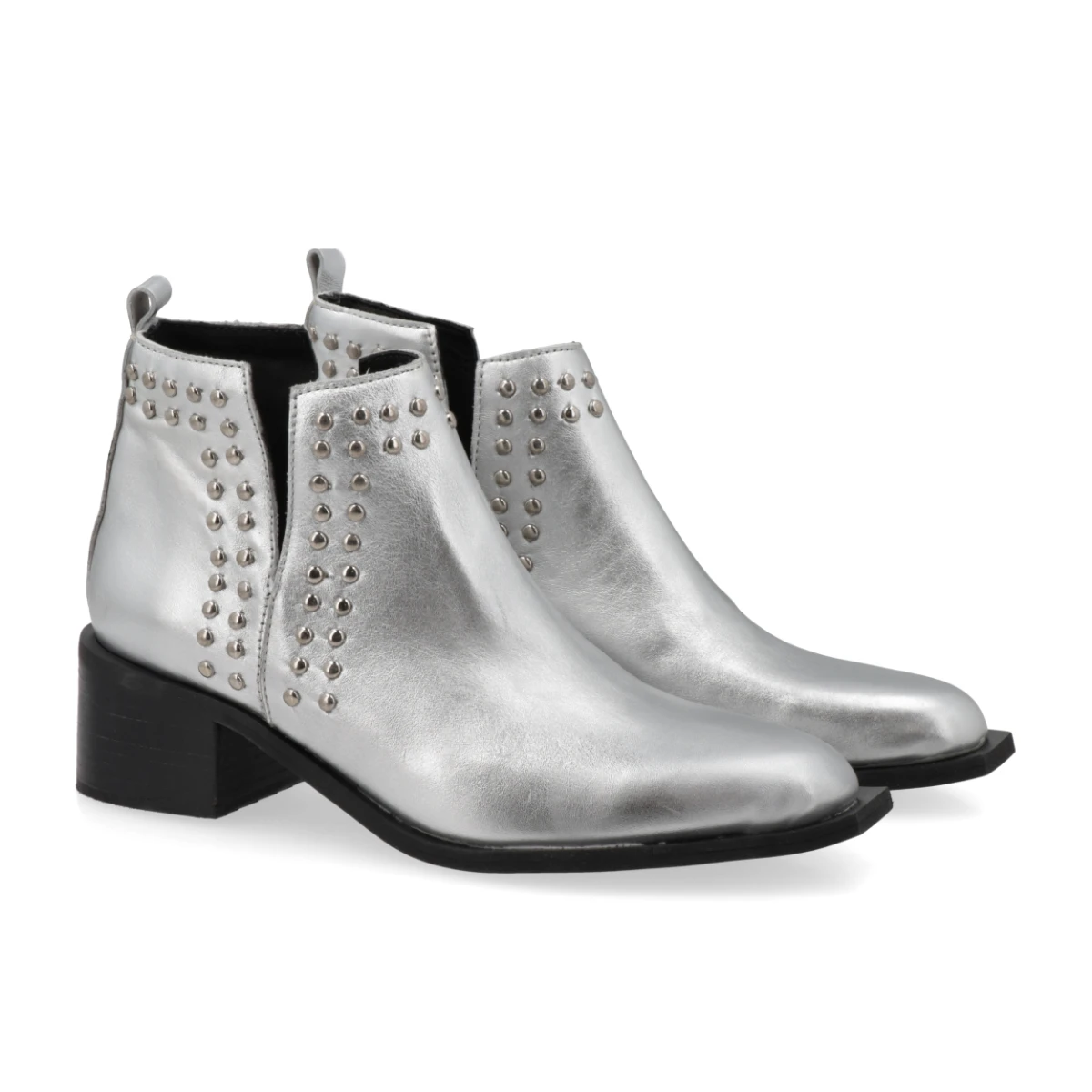 BOTA CUERO MAUBEUGE - PLATEADO 