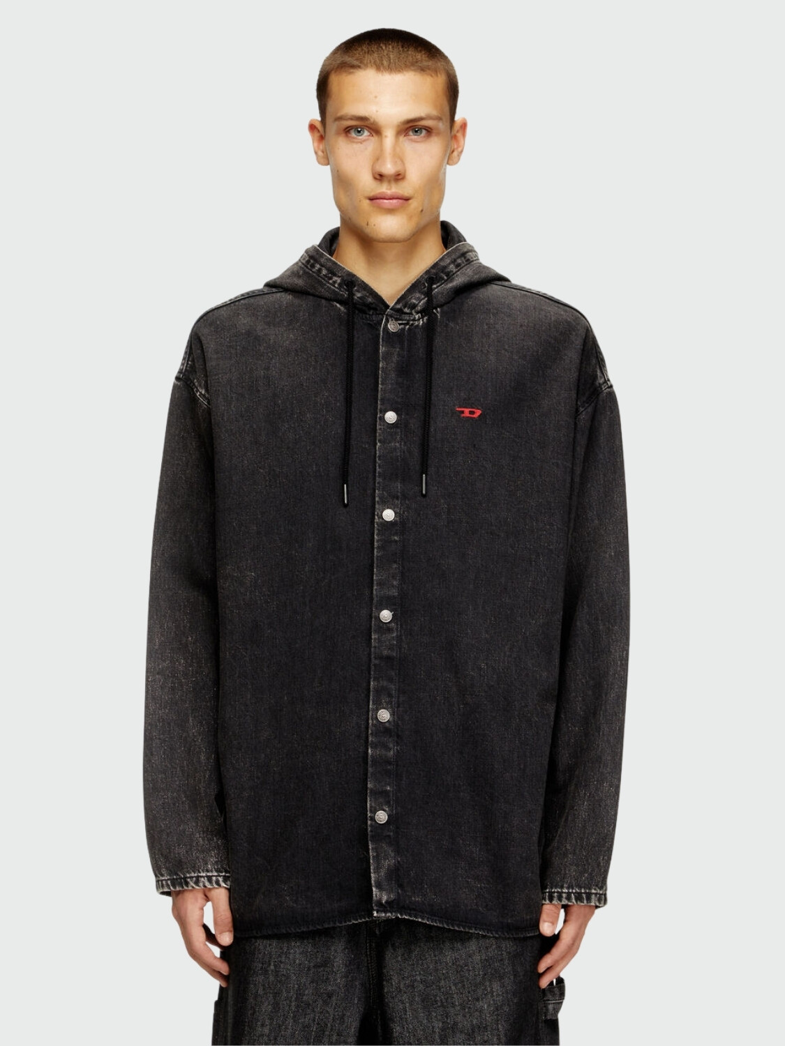 DIESEL - Camisa D-Dewny-Hood Negro