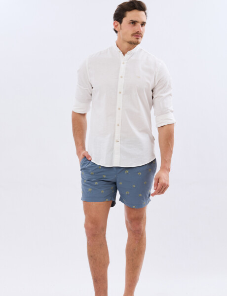 SHORT DE BAÑO BORDADO Piedra