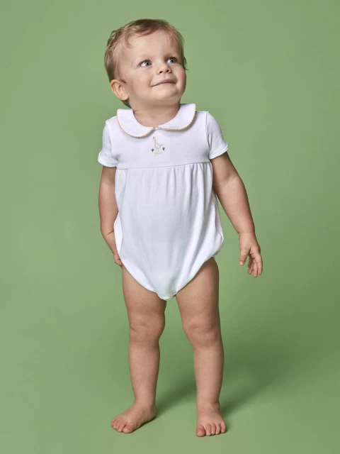 Pijama Con Estampado De Pato Blanco