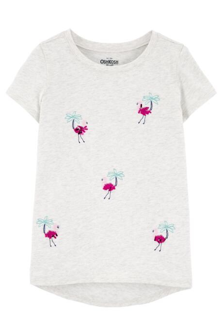 Blusa Manga Corta Algodón Flamencos 0