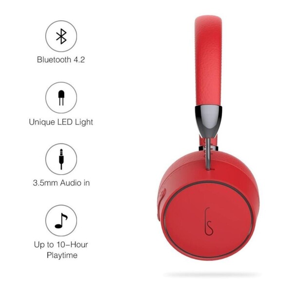 Auricular Inalámbrico Vincha Gorsun E95 Bluetooth Calidad Variante Color Rojo