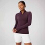 Polo Manga Larga Feather Tech+ Half-Zip Top Mujer Oxblood