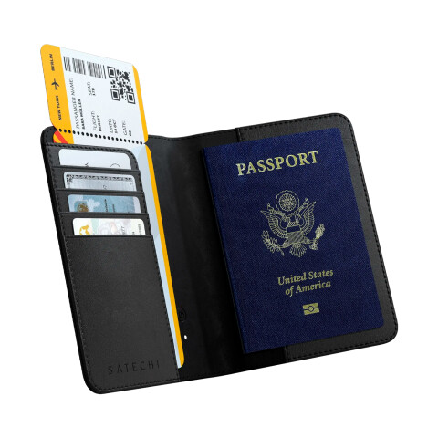 Satechi Findall Funda Pasaporte Vegan-Leather - Black Satechi Findall Funda Pasaporte Vegan-Leather - Black