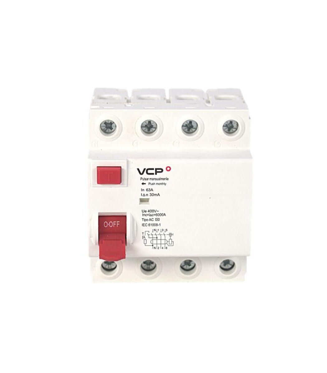 DISYUNTOR DIFERENCIAL KRD2 4X 40A  30MA - VCP 