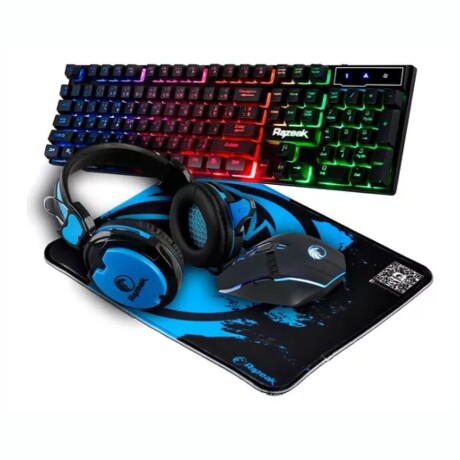 Combo Gamer 4 En 1 RAZEAK Teclado Mouse Mouse Pad Y Auriculares Combo Gamer 4 En 1 RAZEAK Teclado Mouse Mouse Pad Y Auriculares