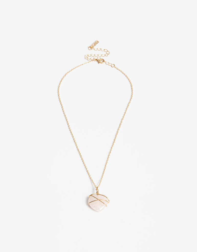 Cadena Corta con Dije Metal Cadena Dije Corazón - Dorado