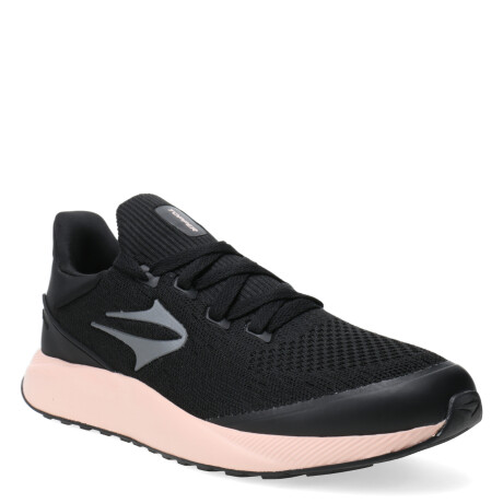 Championes de Mujer Topper Split Knitted Negro - Rosa