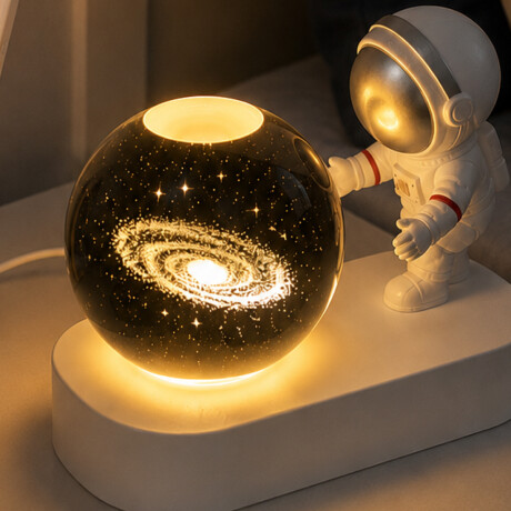 Lámpara veladora esfera con Astronauta Vialactea