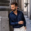 CAMISA LUXURY AZUL MARINO ESPIGA