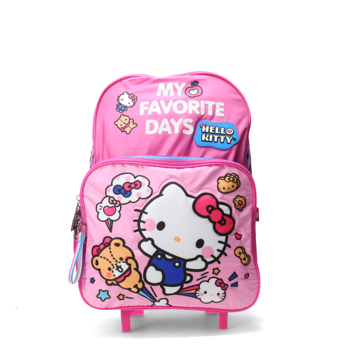 Mochila Hello Kitty 16" Con Carro - Rosado - Fucsia 