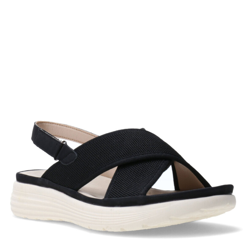 Sandalias de Mujer Lady Confort CHAPELLE con tiras cruzadas Negro