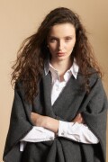 PONCHO MECHA Gris Melange