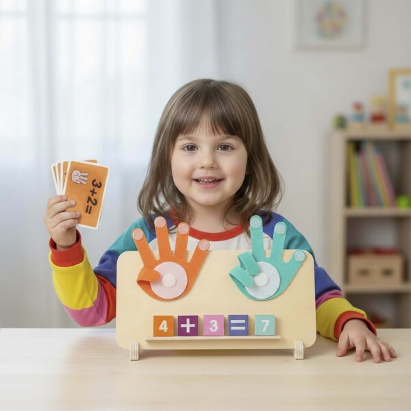 Juego Infantil Tablero Didactico Montessori Sumas Restas Ax Beige