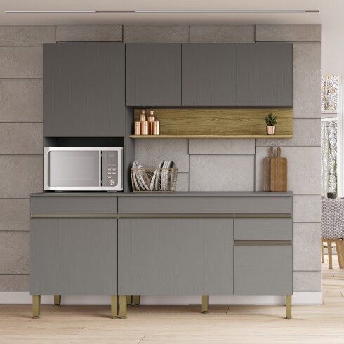 Modulos De Cocina Incluye 3 Modulos Y Mesada GAMAS DE GRIS