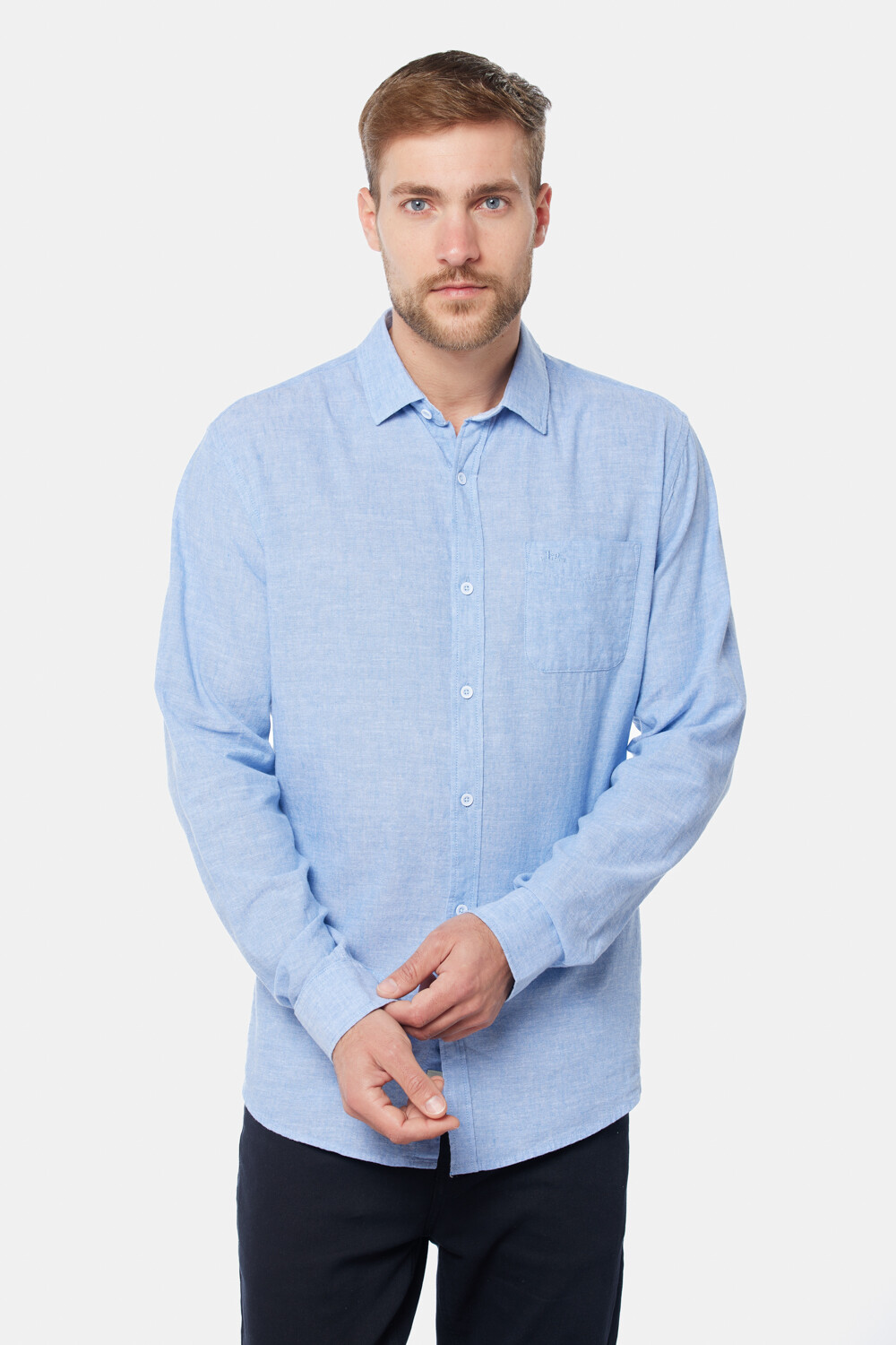 CAMISA DE LINO Azul