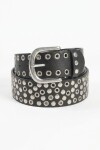 Cinturón strass y tachas negro