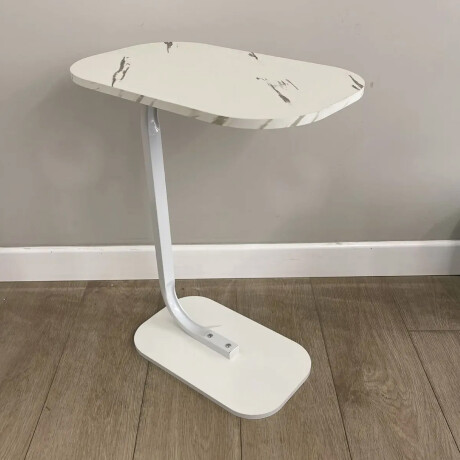 Mesa auxiliar Lumax de arrime MDF símil mármol para living Mesa auxiliar Lumax de arrime MDF símil mármol para living