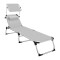 Catre Silla plegable con toldo y almohada Blanco
