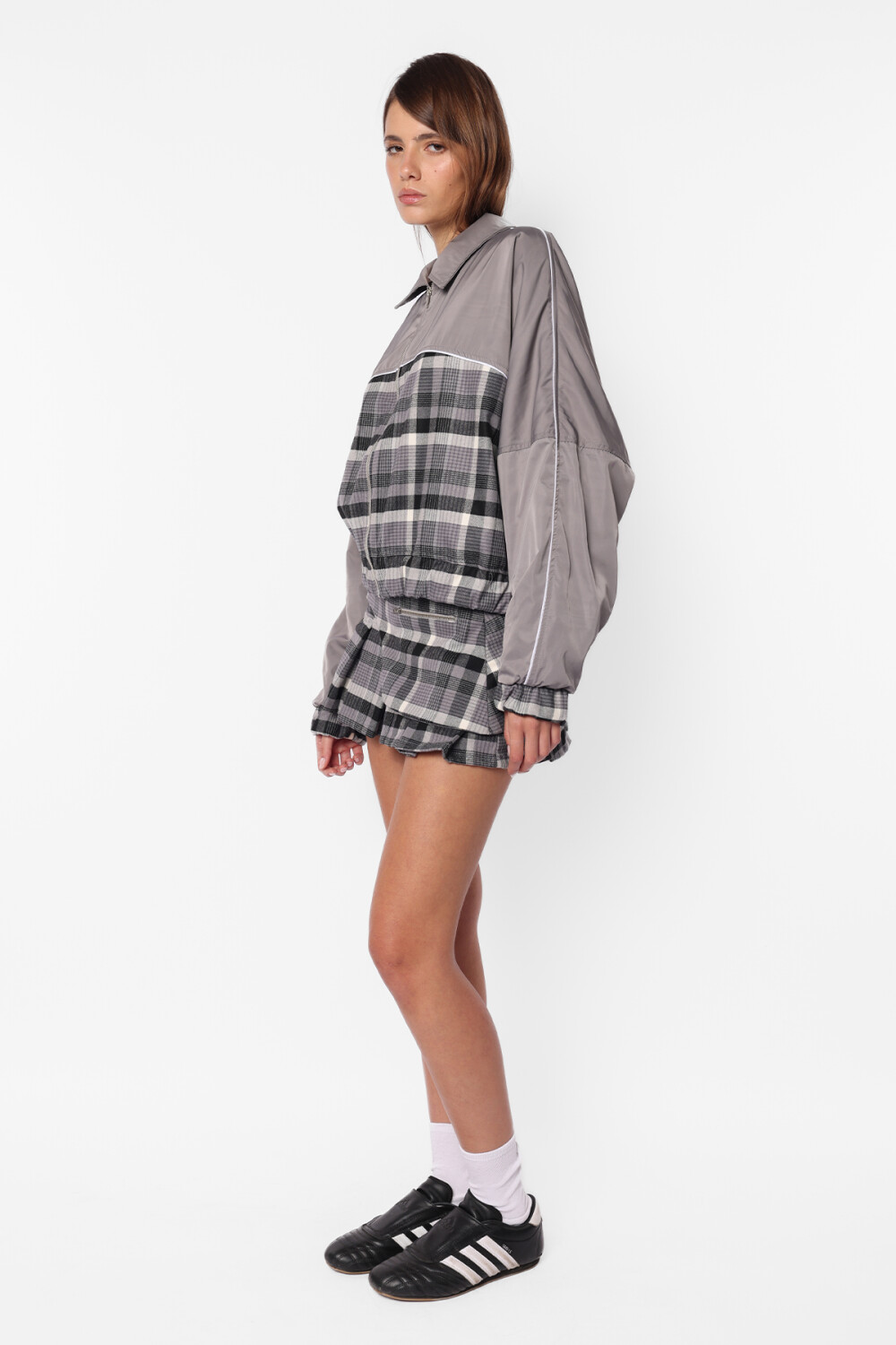 Campera Argyl Gris