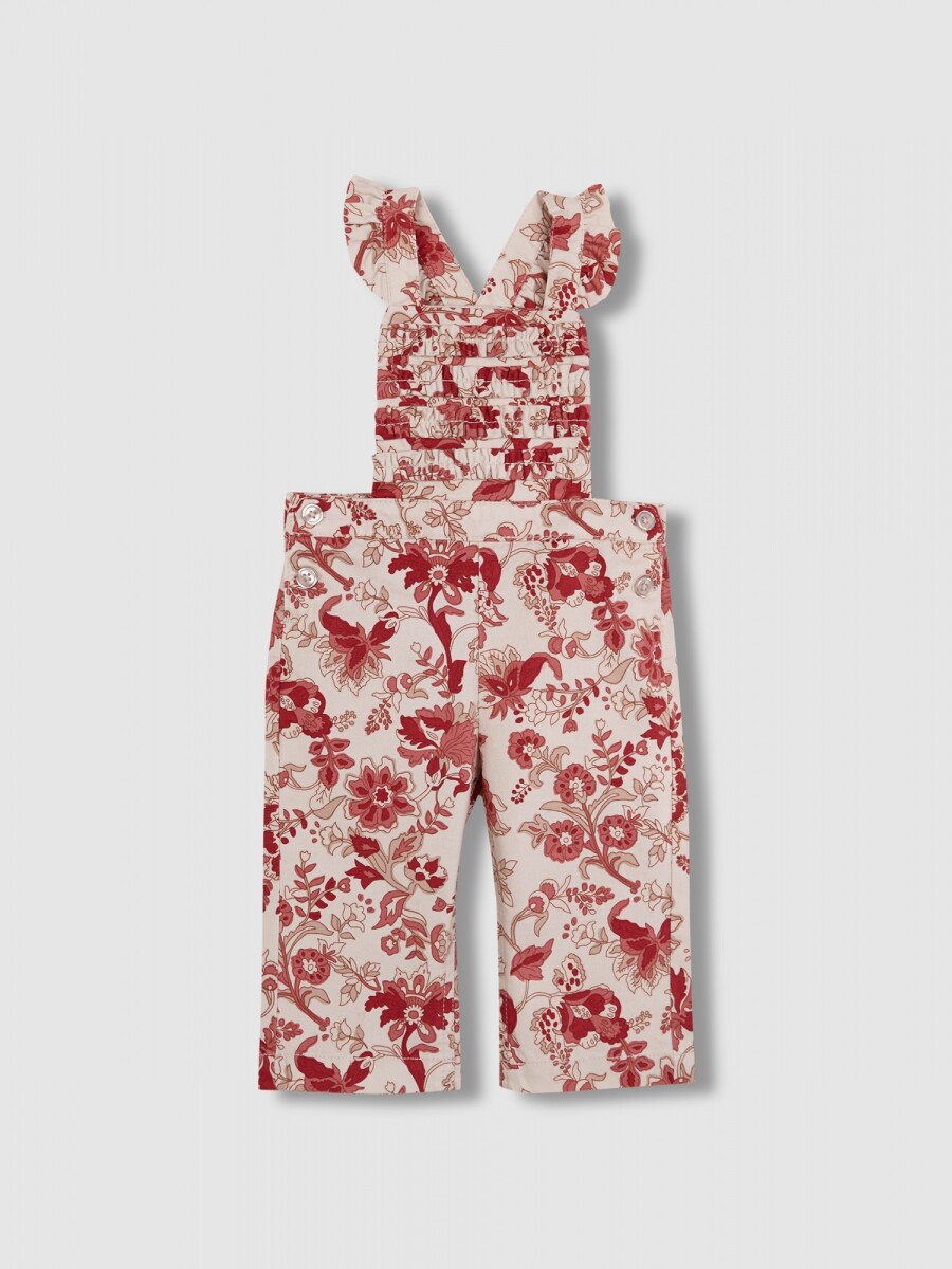 Pantalon Con Tirantes Piedra