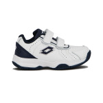 Lotto champion niño/a tennis cuero c/velcro blanco/marino Blanco-Marino