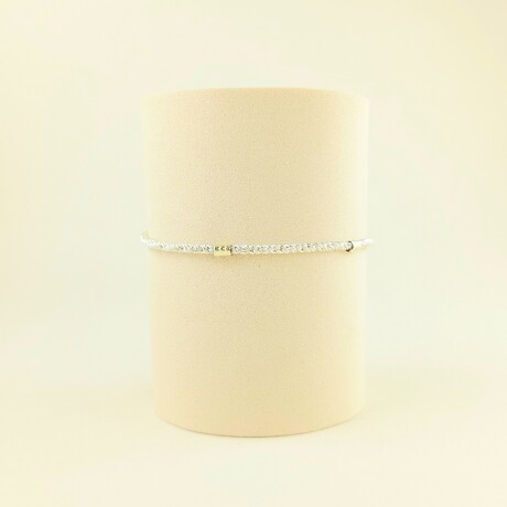 Pulsera de plata 925 y double de oro 18 ktes. Modelo, TORZADO. Pulsera de plata 925 y double de oro 18 ktes. Modelo, TORZADO.