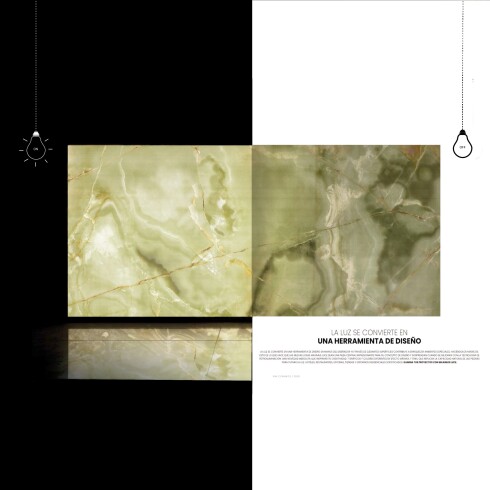 Porcelanato 120X260 Decorado Gama Verdes Translucente GAMAS DE VERDE