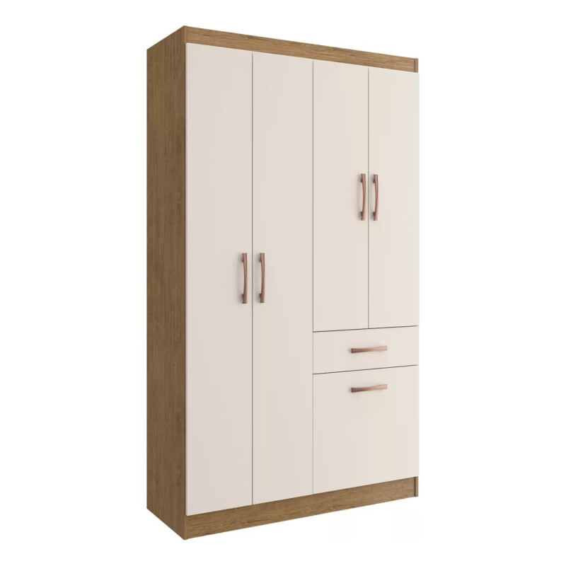 Ropero Placard , 4 Puertas ,1 Cajon Y 1 Cajon Basculante Marrón