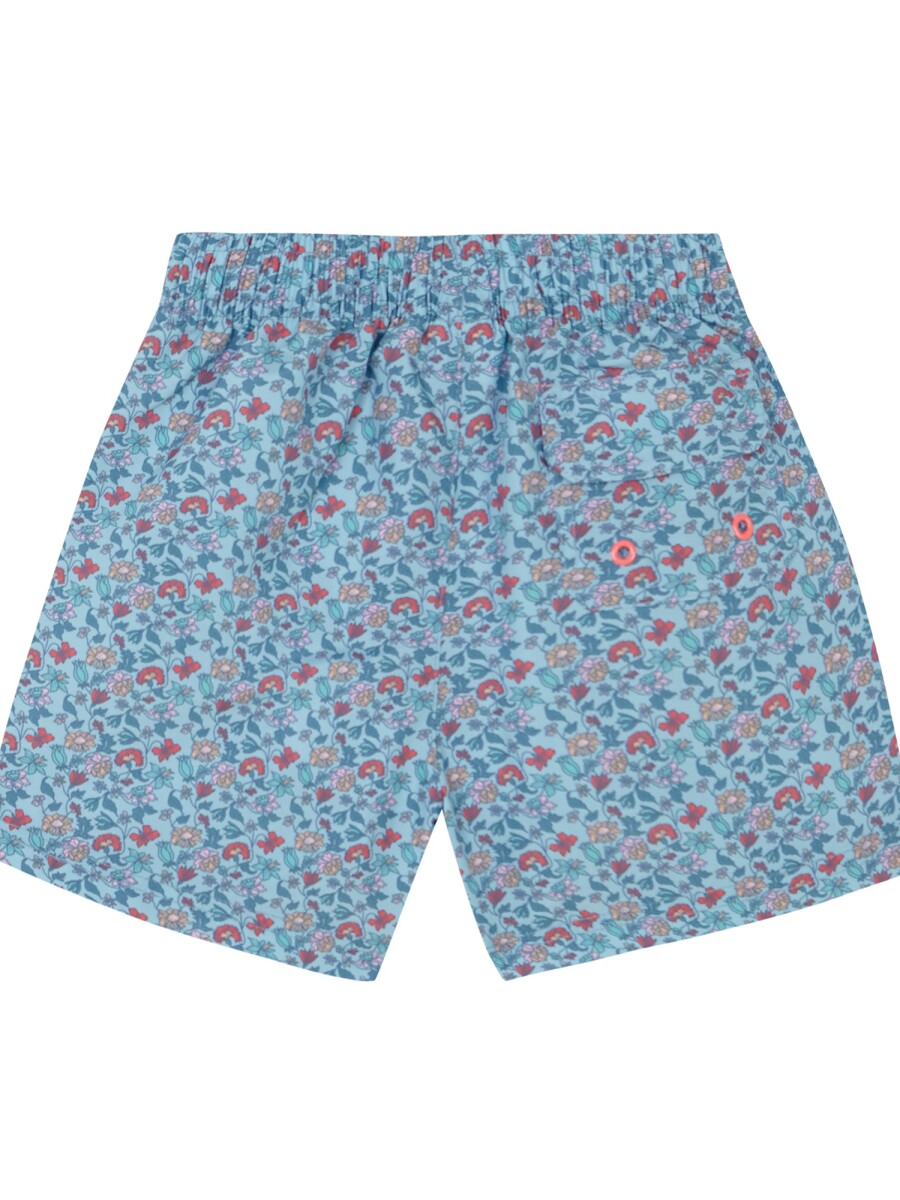 Bañador Estampado Floral Azul Claro