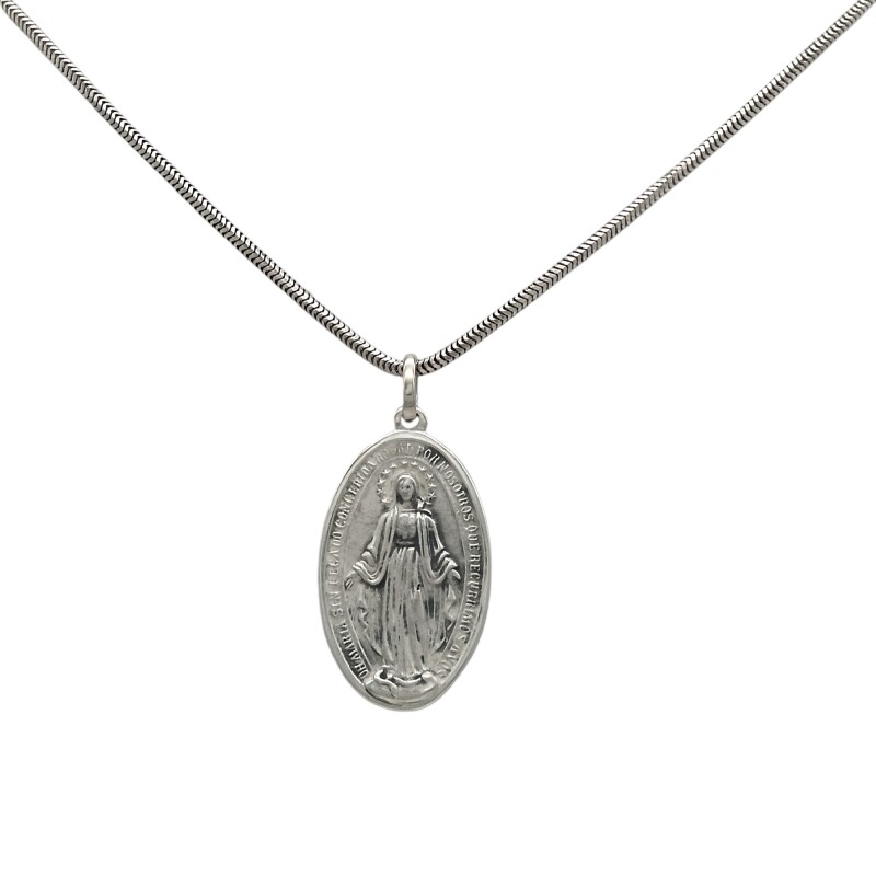 Dije Virgen Milagrosa-Plata 925-Sin piedra-CP3080 sinpiedra