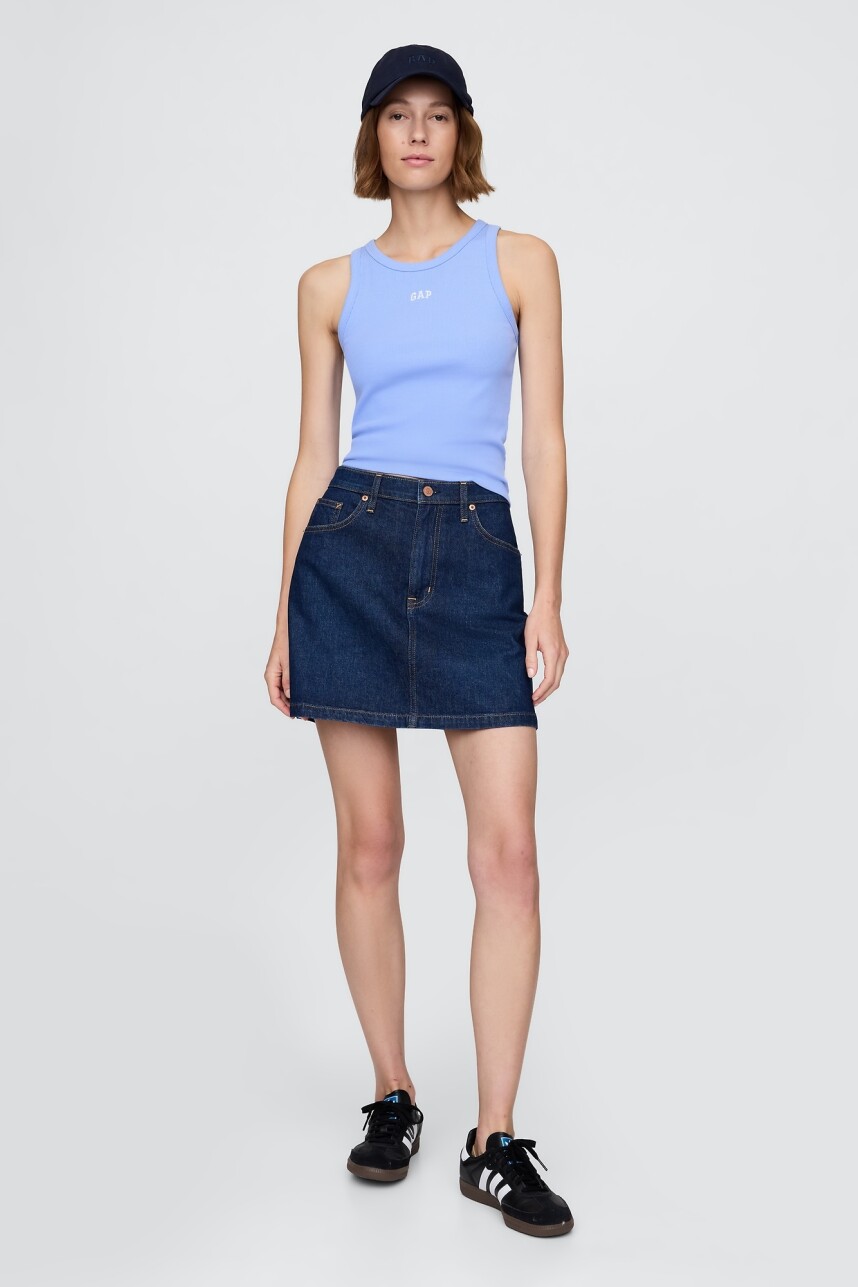 Musculosa Halter Mujer Shirting Blue